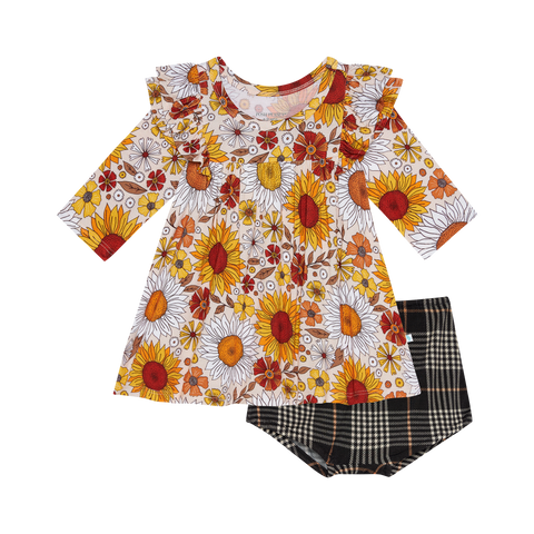 Goldie Flutter Dress & Bloomer Set