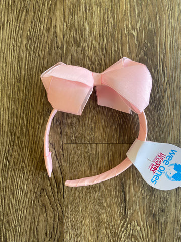 Light Pink Overlay Bow Headband