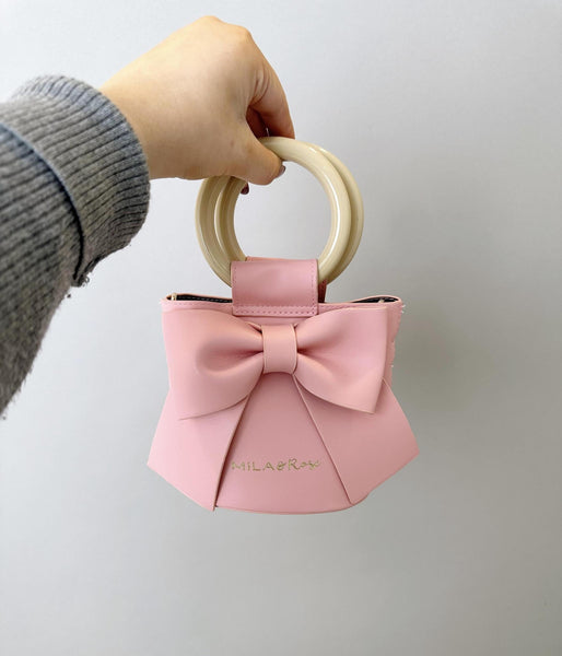 Rose Pink Bow Purse