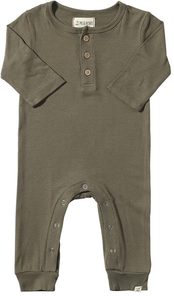 Mason Ribbed Romper in Olive