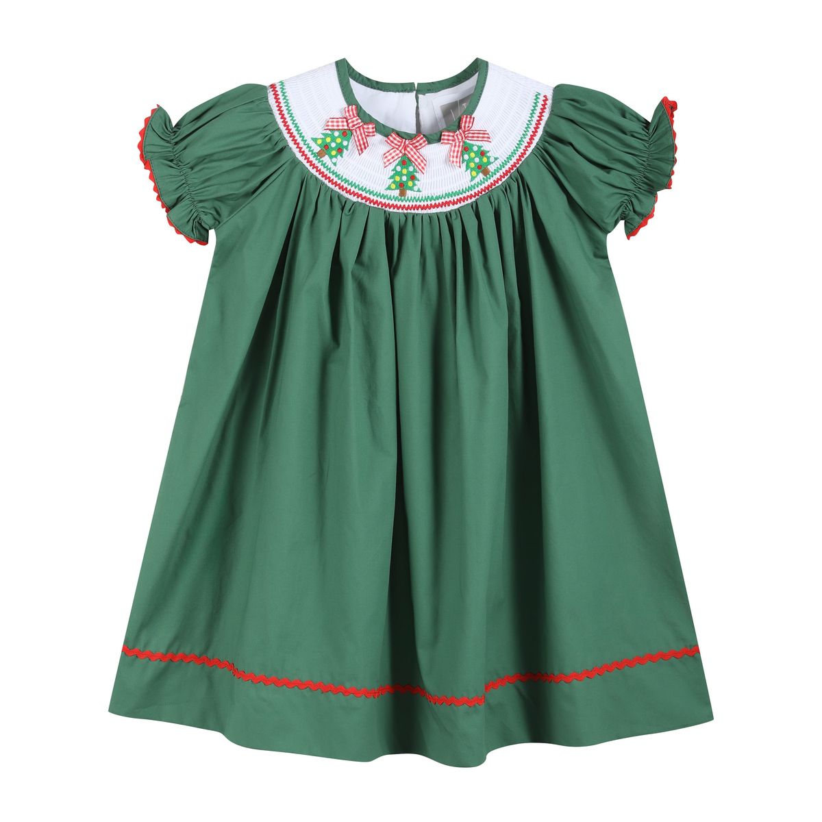 Christmas Tree Smocked Dress