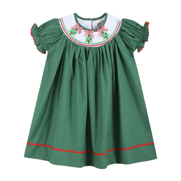 Christmas Tree Smocked Dress
