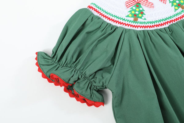 Christmas Tree Smocked Dress
