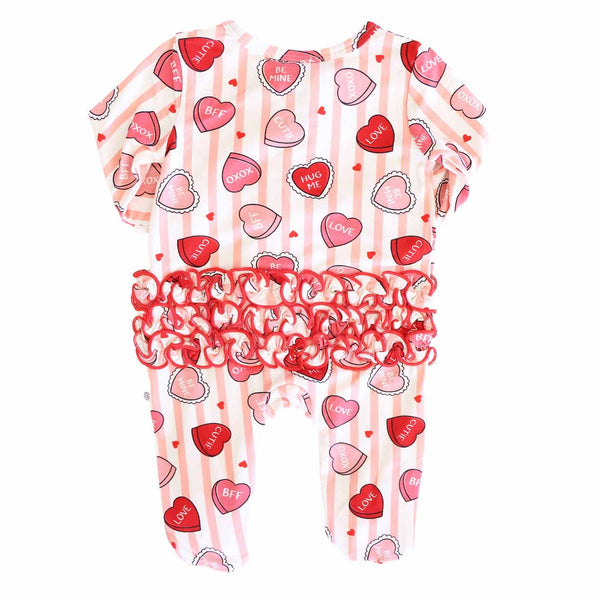 Sweet Like Candy Ruffle Zipper Footie