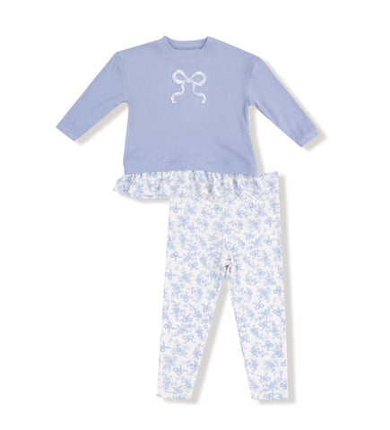 Floral Waffle Top and Rib Leggings