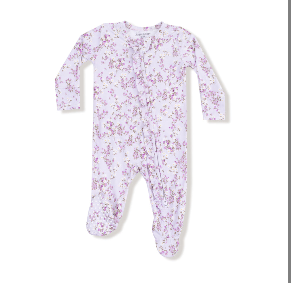 Sweet Dream Floral Ruffle Footie