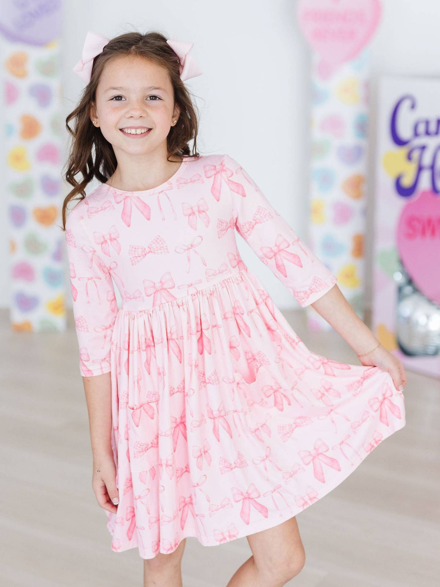 Blushing Bow Pocket Dress