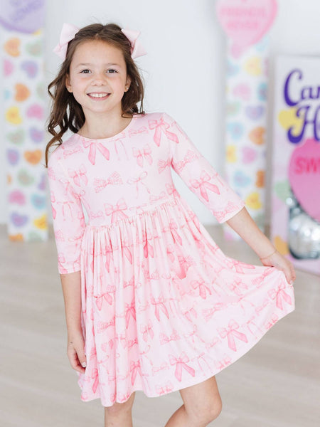 Blushing Bow Pocket Dress