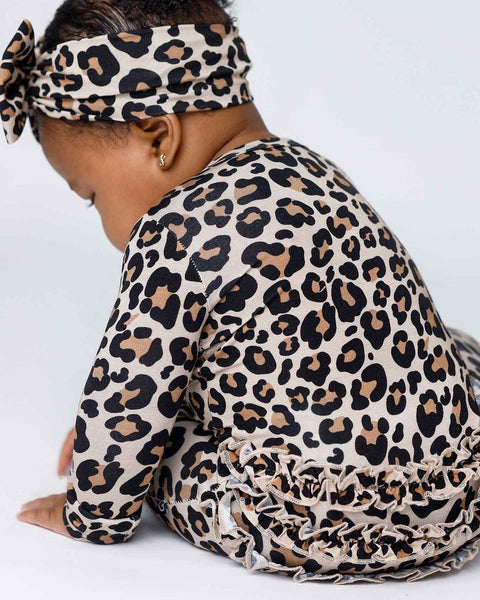 Kiara Ruffled Zippered Footie