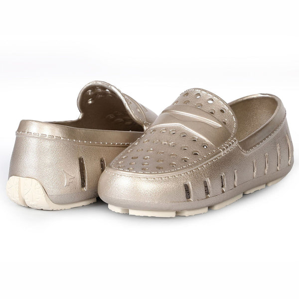 Metallic Gold Cream Floafers