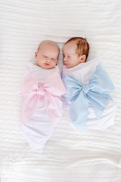 Bow Swaddle Broad - Blue