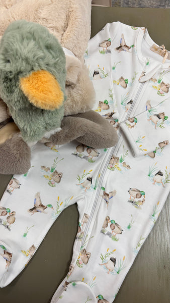 Duck Pond Zippered Footie