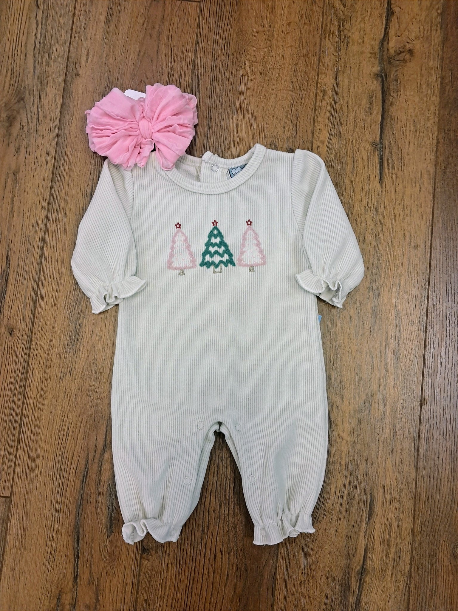 O' Christmas Tree Ruffle Romper
