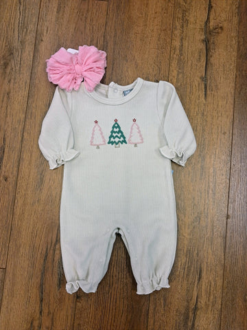 O' Christmas Tree Ruffle Romper