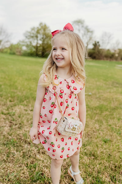 Strawberry Ruffle Collar Dress