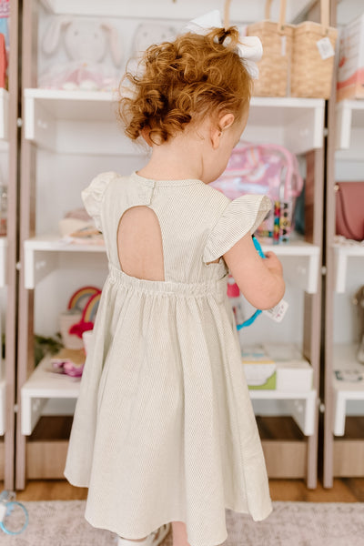 Sage Striped Dress