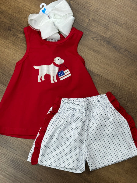 Patriotic Pup Short Set