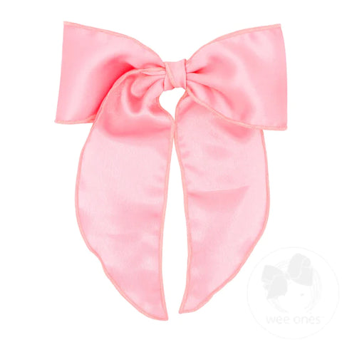 Satin King Pink Whimsy Tail Bow