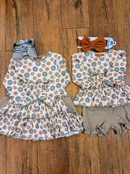 Floral Bloomer Set - Mocha