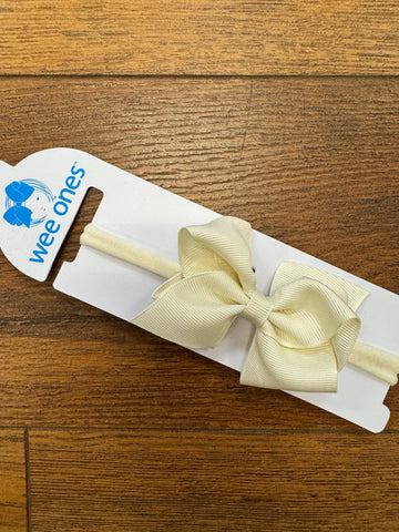Antique White Small Bow on Band