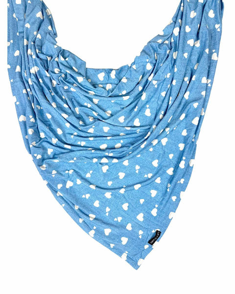 Denim Hearts Swaddle