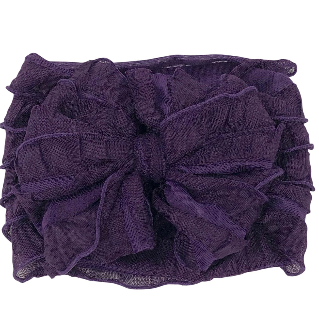 Ruffled Headband-Plum