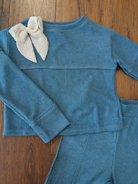 Hacci Ribbed  Pant-Glacier