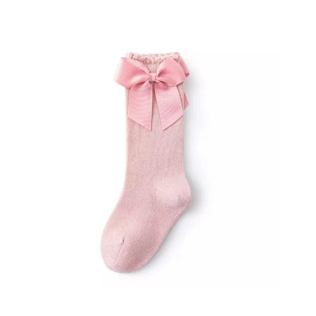 Bow Knee Socks - Lt. Pink