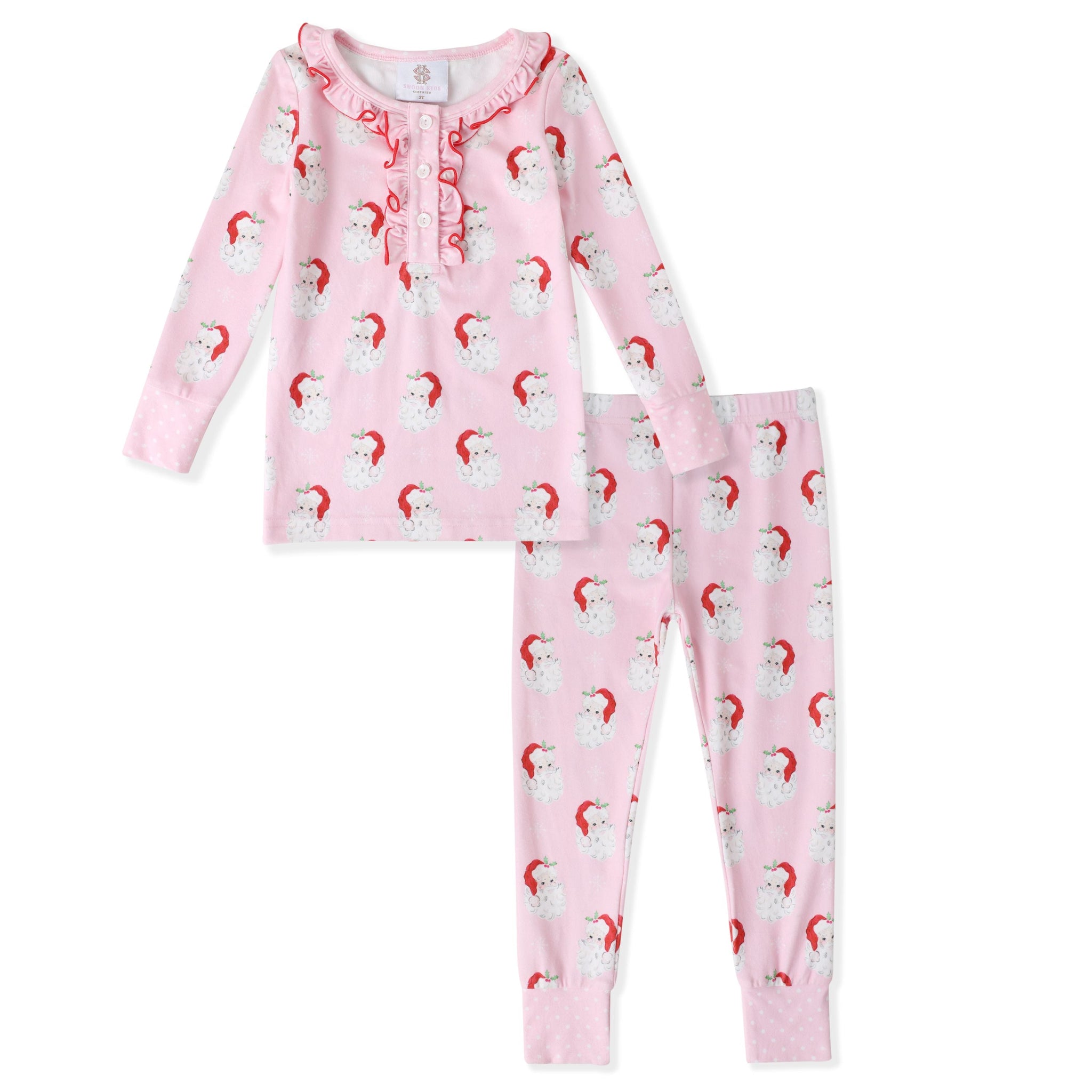 Santa 2pc Pajamas - Pink