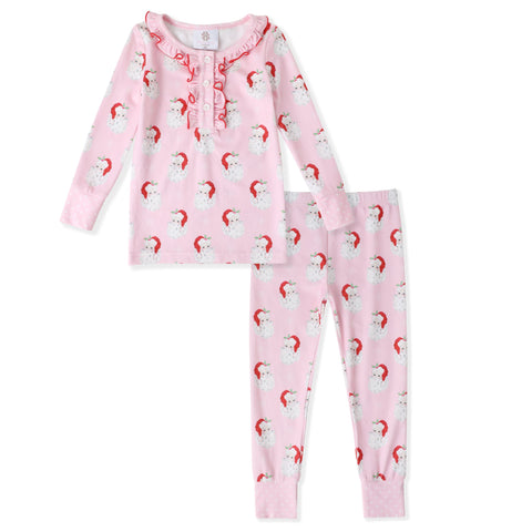 Santa 2pc Pajamas - Pink