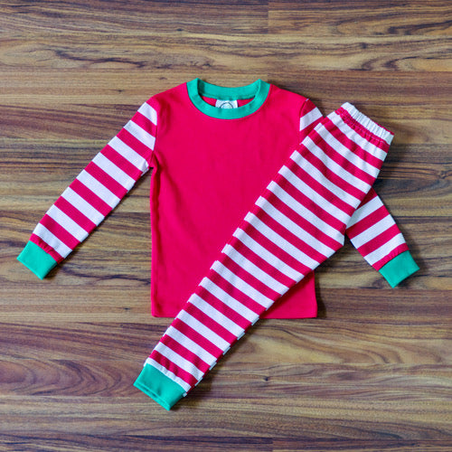 Red Stripe/Solid Christmas PJ