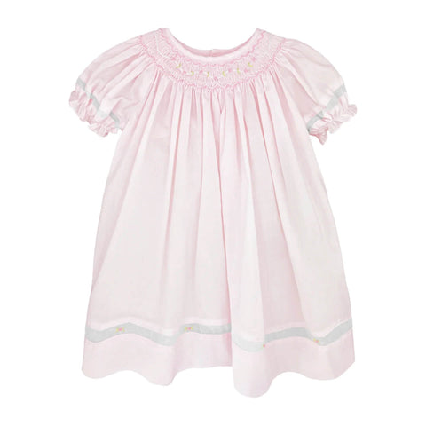 Pink Bishop Smocked Dress & Bonnet