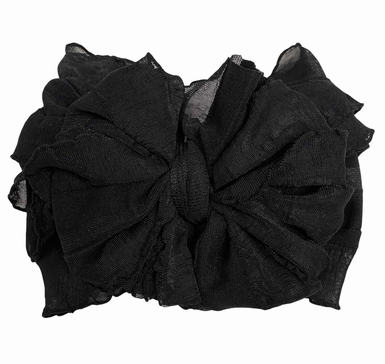 Ruffled Headband-Black