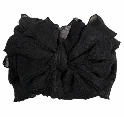 Ruffled Headband-Black