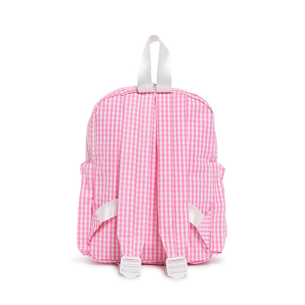 MINI BACKER-GINGHAM PINK BACKPACK