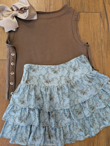 Boxy Cropped Top-Chocolate