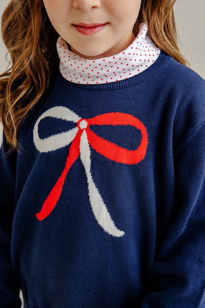 Isabelle's Intarsia Sweater-Bow