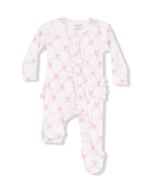 Ribbon Bow Trellis Ruffle Footie