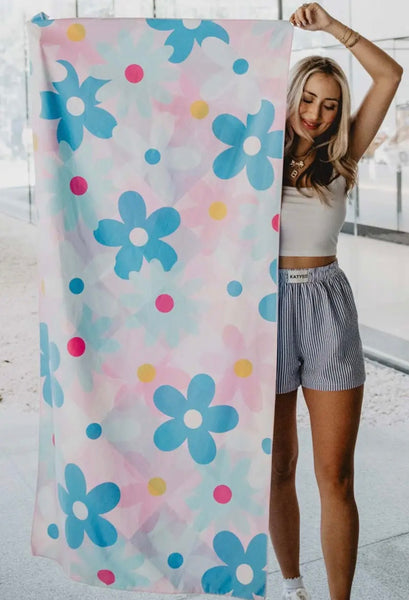Cool Flowers Quick Dry Beach Towel