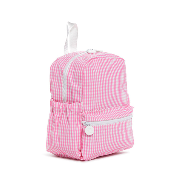 MINI BACKER-GINGHAM PINK BACKPACK
