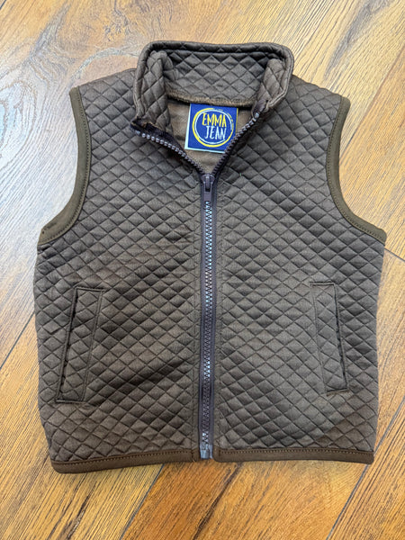 Brown Quilted Vest
