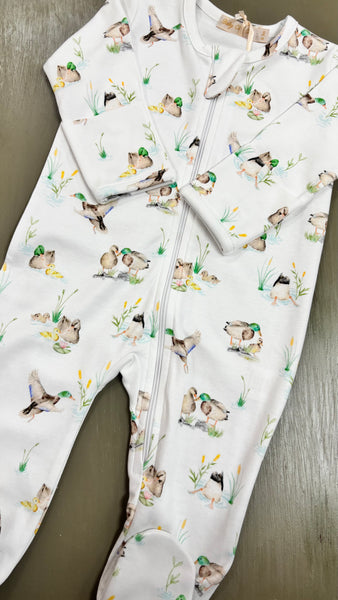 Duck Pond Zippered Footie