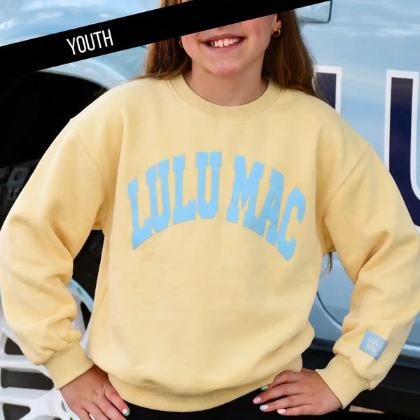 Butter/Lt Blue Puff Sweatshirt