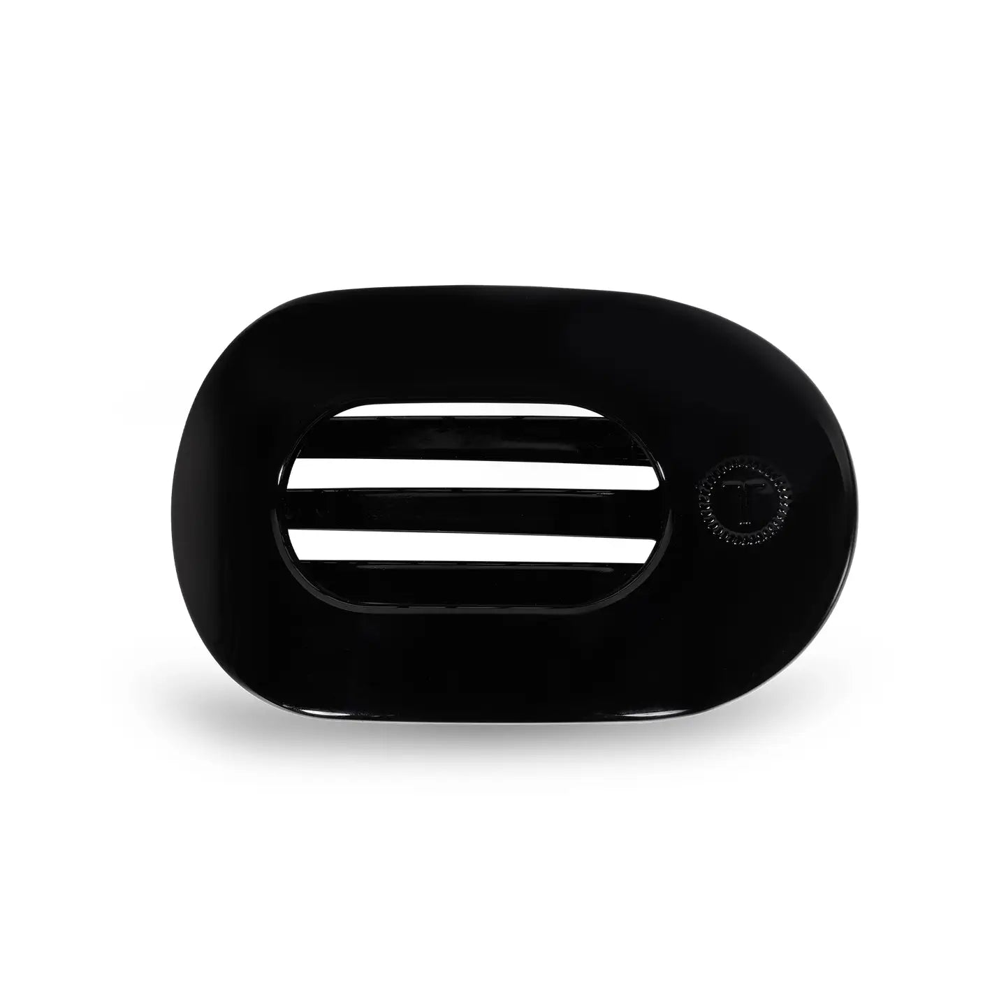 Jet Black Flat Round Clip-Small