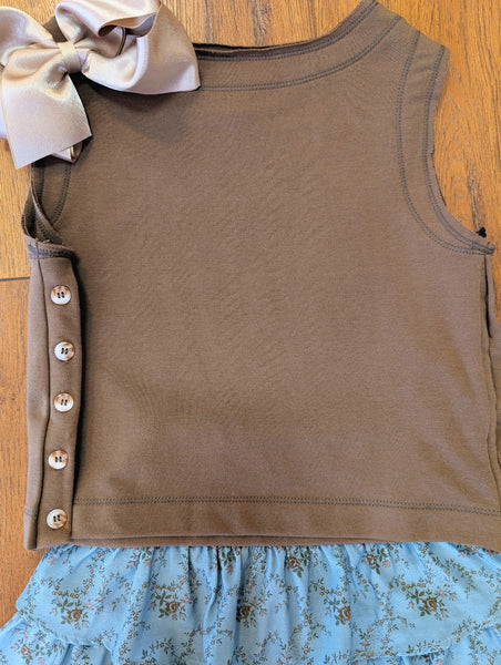 Boxy Cropped Top-Chocolate