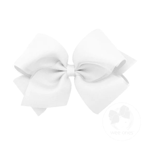 White Medium Overlay Bow