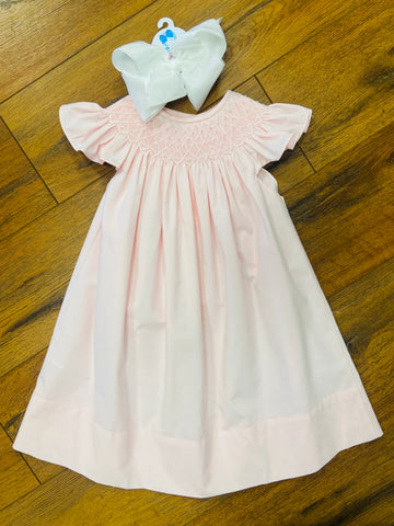 Pearl Pink Smocked Dress