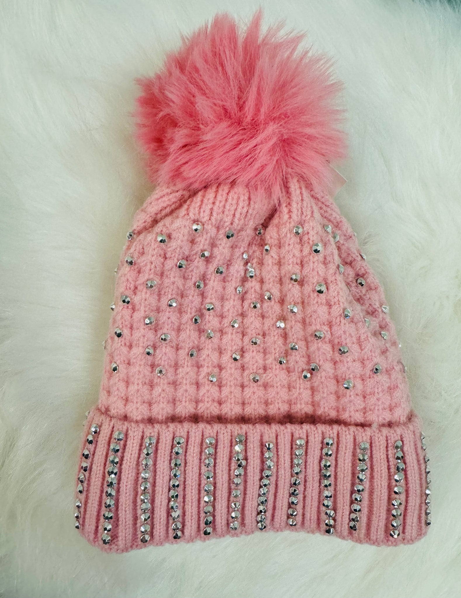 Winter Hat with Rhinestone