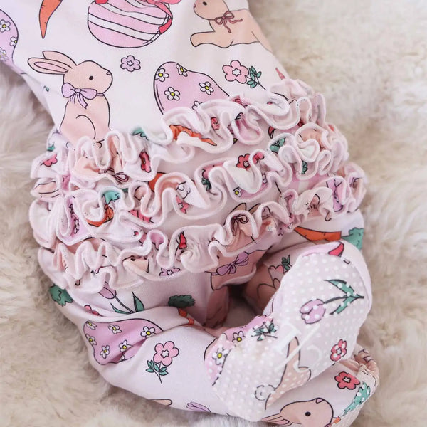 Hoppy Spring Ruffle Footie
