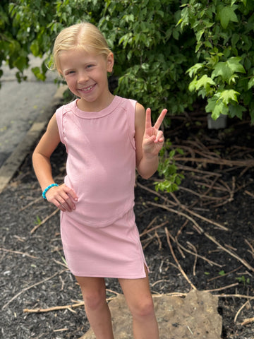 Skort in Ballet Pink